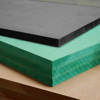 Tablero de MDF/HDF Impermeable de 18 mm con Núcleo Verde, HMR-MDF Negro Resistente a la Humedad, Tablero de Fibra de 2-25 mm para Gabinetes de Cocina y Baño