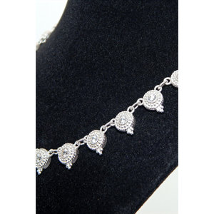 Fantastico! Set coordinato in argento sterling .925 e pietre CZ con collana da 20 pollici e bracciale da 8 pollici dalla Thailandia - Product Image 4