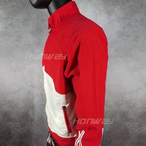 Chaqueta cortavientos de poliéster para hombre con logotipo bordado personalizado y cremallera, chaquetas de talla grande para hombre, chaqueta de cuero para motocicleta - Product Image 3