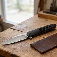 Couteau pliant EDC en acier inoxydable à haute teneur en carbone - Manche en nylon fibre de verre noir, couteau de poche pour le camping en plein air