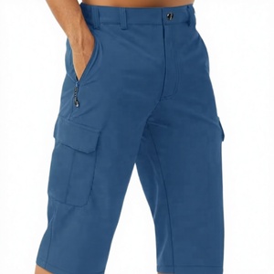 Pantalones Cortos Cargo para Hombre Rolein, Color Sólido, con Bolsillos, Impermeables, de Secado Rápido, Cintura Media, Casuales, de Nylon/Algodón, Cierre de Cremallera, 220g - Product Image 1