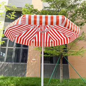 <span class=keywords><strong>Parasol</strong></span> de jardin, de plage ou de restaurant, imperméable, en aluminium de haute qualité, avec décoration à rayures droites, personnalisable, fabriqué en usine - Product Image 4
