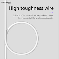 KONFULON Earphone In-Ear Handsfree murah kualitas tinggi Earphone kontrol kabel antarmuka 3.5mm untuk Headphone berkabel ponsel