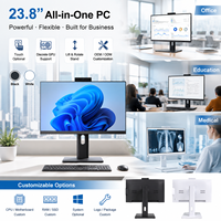 Computadora de Escritorio Todo en Uno con Pantalla Táctil de 23.8 Pulgadas, CPU, Placa Base y GPU Personalizables de Fábrica OEM/ODM, Soporte Pivotante Ajustable VESA