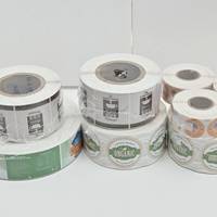 Étiquettes adhésives en vinyle personnalisables, écologiques, durables, imperméables et résistantes aux hautes températures pour l'emballage des noix et des aliments