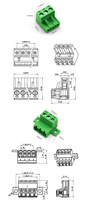 Bornes de connexion électroniques 2EDGRKC 5,08 mm de pas, 2EDG 5,08, bornes de câblage fixes sans soudure, connecteur de fil électronique mâle + femelle