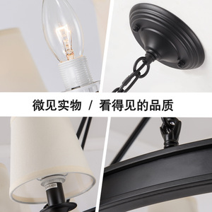 American Style Round Chandelier Multi Head E26 LED <b>Light</b> Source For Living Room Bedroom <b>Dining</b> Room Home Lighting Fixture - Product Image 4