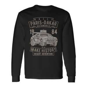 T-shirt à manches longues Rallye Paris Dakar Automobile 1984 Desert Adventure - Product Image 1