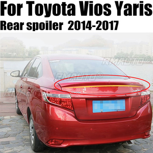 For Toyota Vios Yaris Spoiler 2014-2017 ABS <b>Plastic</b> Unpainted Color Trunk Lid Spoiler Trunk Lip Wing Car Accessories - Product Image 1