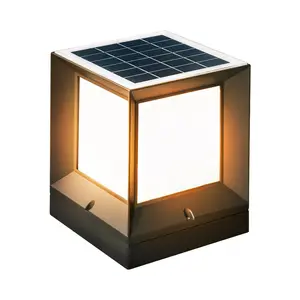 Nuovo Retro impermeabile IP65 solare Post recinzione lampada esterna cancello principale 3.2v pilastro solare luci da giardino ad energia solare