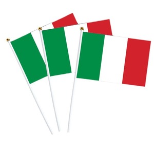 Drapeau de main italien de haute qualité 14*21cm en 100% Polyester Logo personnalisé impression numérique Mini drapeaux pour la rentrée scolaire Ramadan - Product Image 4