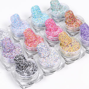 12 couleurs laine tissu <span class=keywords><strong>effet</strong></span> <span class=keywords><strong>sucre</strong></span> ongles paillettes poussière pour hiver laine-like ongles décoration minimum commande 1kg - Product Image 1