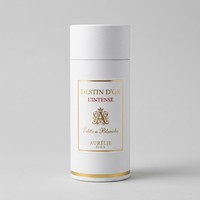 Boîte ronde en carton rigide métallisé nacré brillant pour emballage de flacon de parfum de luxe sur mesure