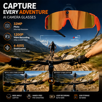 Lunettes Intelligentes avec Caméra 1200P, Enregistrement Vidéo, Navigation, Assistant Vocal IA, pour Cyclisme, Escalade, Pêche, Sports de Plein Air