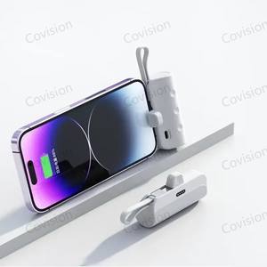 5000mAh Mini Portable Type-c 2-en-1 Charge Rapide Avec Support Banque D'alimentation De Poche <span class=keywords><strong>Compatible</strong></span> Avec Iphone Android <span class=keywords><strong>Batterie</strong></span> <span class=keywords><strong>Externe</strong></span> - Product Image 1