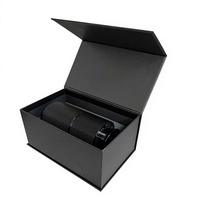 Boîte cadeau magnétique noire en EVA en gros, boîte d'emballage personnalisée avec estampage doré