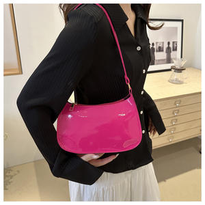 Retro Solid Color PU Leather Shoulder Bag Underarm Bag Women's Fashion Handbags Casual <b>Purses</b> Ladies Hand Bags Bolsos Para Mujer - Product Image 4