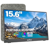 15,6 Zoll 60Hz IPS Tragbarer Monitor FHD 1080P Blaulichtreduziert mit Augenschutz Externer Bildschirm Eingebauter Audiolautsprecher Schutzfunktion