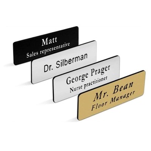 Custom Personalized Engraved Name Tag/Badge for Business, with Magnet or Pin, Sizes 1"x3" or 1.5"x3" (1"x3") - Product Image 1