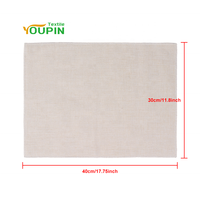 Impression numérique Sets de table à sublimation 30x40cm Sets de table rectangulaires vierges pour cadeaux personnalisés