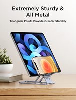 Support de téléphone ultra-fin LISEN 2026, support de tablette réglable en hauteur, support de smartphone pliable en métal pour le bureau, accessoires de voyage