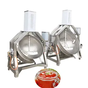 Tamarind pulp semi-automatic planetary cooking and stirring pot industrial cooking equipment with mixer