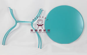 Promozione Fabbrica Cinese: Set Bistrot da Giardino Moderno per Esterni/Interni, 1 Tavolo e 2 Sedie in <span class=keywords><strong>Ferro</strong></span> <span class=keywords><strong>Battuto</strong></span> Impilabili - Product Image 6