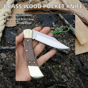 มีดพับ Apex blades international สำหรับตั้งแคมป์และทำกิจกรรมกลางแจ้ง ด้ามไม้ ใบมีดสแตนเลส 5cr15mov EDC - Product Image 2