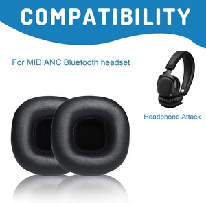 Thay thế đệm đàn hồi da Earpads cho <span class=keywords><strong>Marshall</strong></span> <span class=keywords><strong>MID</strong></span> ANC <span class=keywords><strong>Bluetooth</strong></span> đệm tai với chất lượng cao EVA Bộ nhớ bọt - Product Image 2