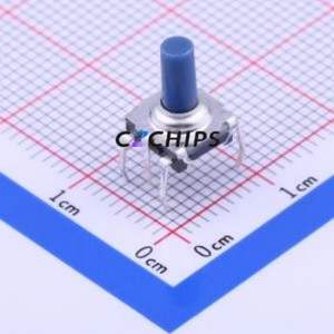 KSL1M411LFTR Tactile Switch Through hole Component (THT) Switch Single Pole Single Throw Round Button 3N Through Hole - Product Image 1