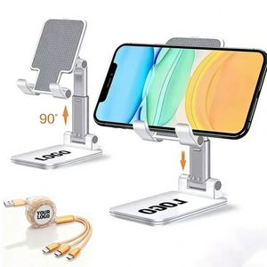 Logo Foldable Office Desktop Cell <b>Tablet</b> <b>Stand</b> Adjustable Wholesale Business Gift Mobile Phone Holder Custom Promotional Gifts - Product Image 1