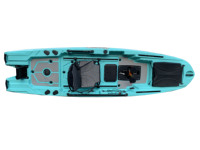 Kayak de pêche à pédales de 12 pieds, 1 personne, garantie 1 an, navigation GPS, matériau PE