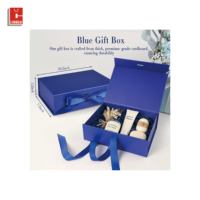 Boîte cadeau pliable en carton avec couvercle à rabat, carton de 2 mm, doublure dorée métallisée, pelliculage mat pour parfum et cosmétiques