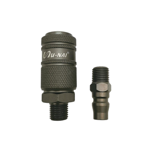 ข้อต่อแบบเร็วแรงดันสูง 3/8″ NPT ชนิดตัวผู้ สำหรับวาล์วเอาต์พุตเครื่องอัดอากาศ ดีไซน์ป้องกันการรั่วไหล วัสดุทองเหลือง - Product Image 1