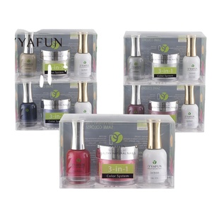 Oyafun 3 en 1 Série de poudre de perle Série multicolore Poudre à tremper pour l'art des ongles Vente en gros - Product Image 1