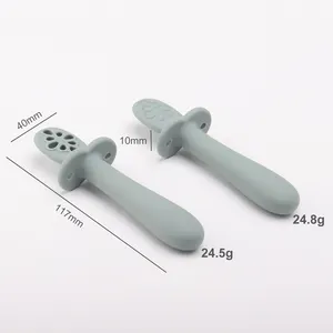 New Baby Silicone Spoon Baby Feeding Spoon Baby Complementary Spoon