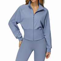 Veste de sport polyvalente ample pour femme grande taille, automne-hiver, pour activités de plein air, course à pied, manches longues, Spandex/Nylon