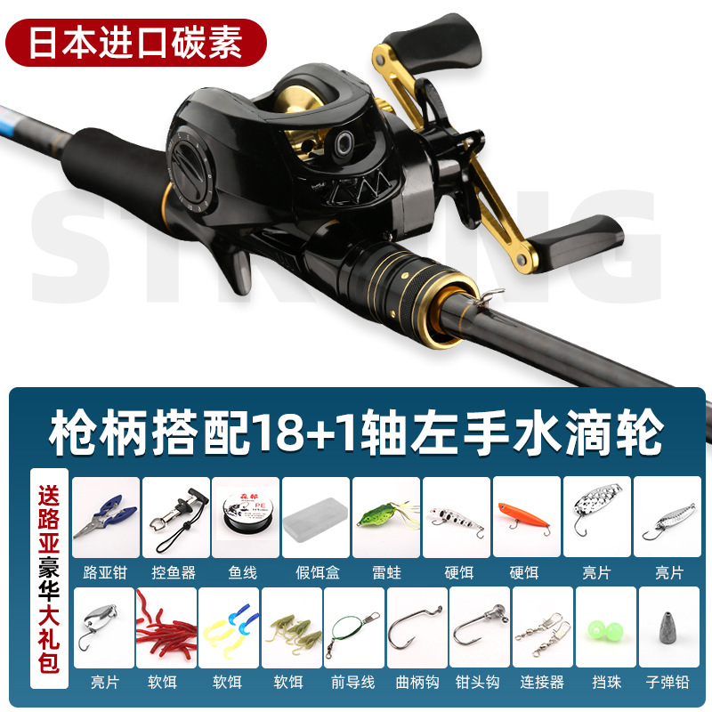 Gun grip with left-hand baitcasting reel [Deluxe Package]