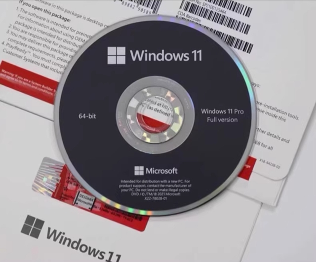 Windows 11 Pro 64bit English DVD OEM 24H2 Full Version Online Activation Lifetime License Retail Key Factory New Sealed