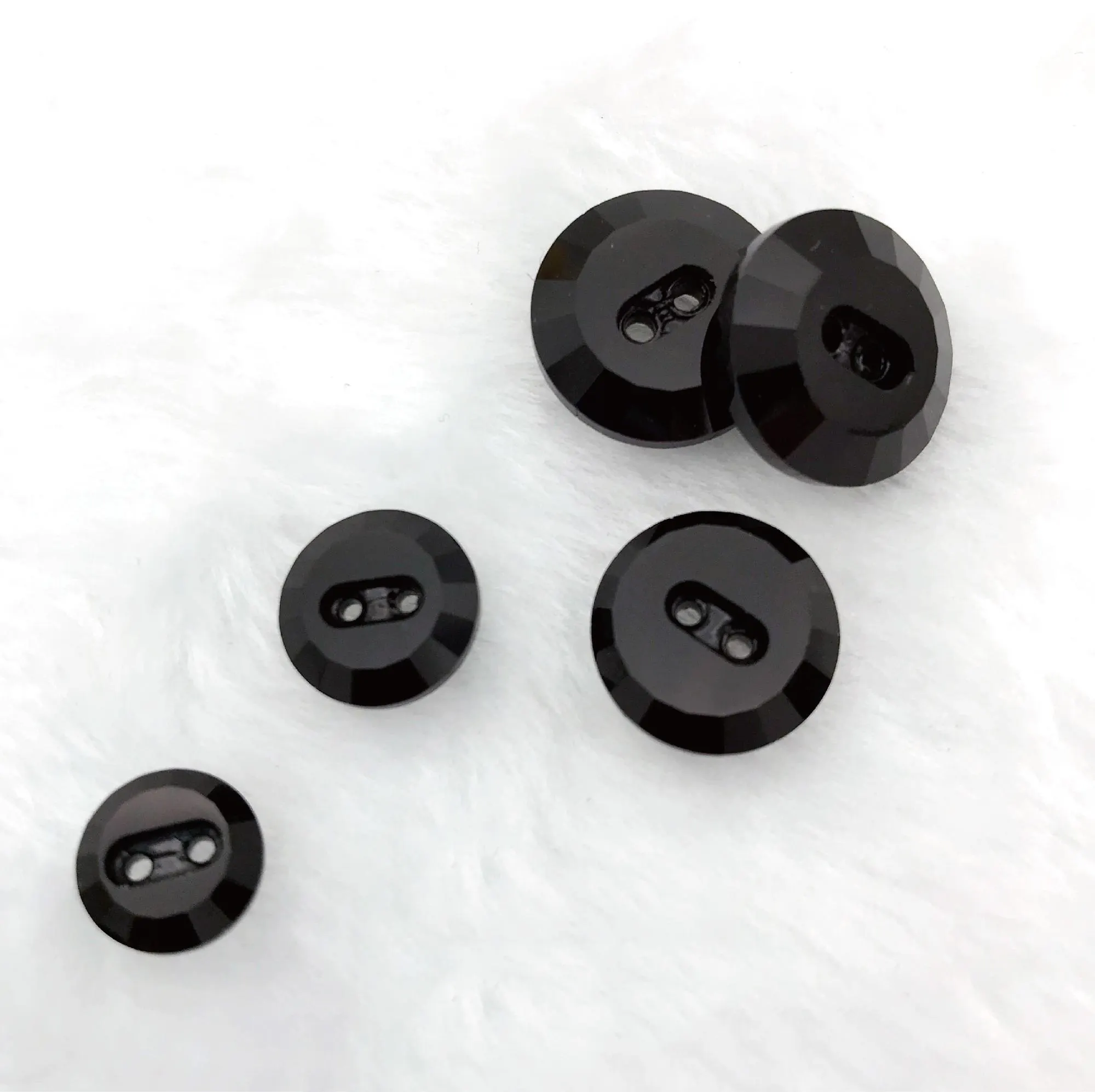 10 millimetri flat top nero della pietra preziosa buttons posteriore piana di cristallo maglione pulsante
