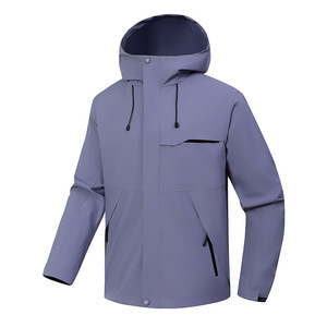 <span class=keywords><strong>Veste</strong></span> <span class=keywords><strong>imperméable</strong></span> et coupe-vent pour homme et <span class=keywords><strong>femme</strong></span> avec capuche de sport amovible et col montant pour les voyages - Product Image 5
