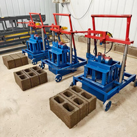 Petite machine mobile de fabrication de blocs de béton, machine de fabrication de pavés en ciment, machine industrielle de fabrication de briques en argile