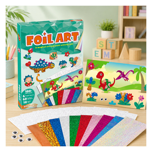 Kit de loisirs sirène fantaisie avec cartes à peindre en EVA scintillantes, activité créative de déguisement, cadeau de vacances pour filles de quatre ans - Product Image 2