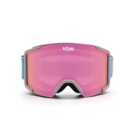 Masques de ski et lunettes de snowboard UV400 anti-buée, personnalisables, avec sangle flexible, protection sûre, vente en gros