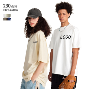 T-shirt surdimensionné uni personnalisé 100% coton, logo imprimé à l'écran, t-shirt en gros, t-shirts en coton décontractés pour hommes - Product Image 1