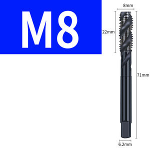 <span class=keywords><strong>Taraud</strong></span> métrique en acier inoxydable à filetage grossier et fin, à rainure droite/spirale, en acier rapide au cobalt revêtu de TiN, M2-M30, UNC - Product Image 5