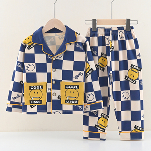 Conjunto de <span class=keywords><strong>Pijama</strong></span> 100% Algodón para Niños y Niñas, Diseño de Dibujos Animados para las Cuatro Estaciones, Manga Larga, Transpirable, Suave y Lavable - Product Image 2