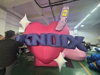 Ballon géant en PVC de haute qualité pour événement promotionnel, modèle cœur gonflable extérieur, plus de 3,6 m de haut