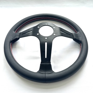 Volant style Nardi Volant Drifting and Rally Racing 350mm Diamètre 70mm Plat Cuir Microfibre - Product Image 3