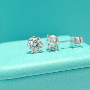 18k Real Yellow <b>Gold</b> <b>Earrings</b> <b>Set</b> with VVS1, D Color, 1ct Round Lab Diamond (screwback, Excellent Cut, 2 Grams <b>Gold</b>) - Product Image 5